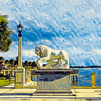 Standing Guard at the Bridge of Lions