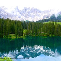 Mysterious Lago di Carezza Landscape