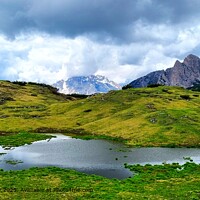 Rienza Lake Landscape Dolomites