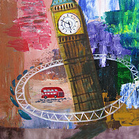 London Hand drawn Abstract Cityscape