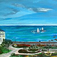Hand Painted Hastings Warrior Square Painting