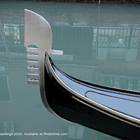 Venetian Gondola Prow, Canal, Venice