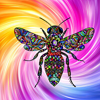 Colourful Astral Bee in Space