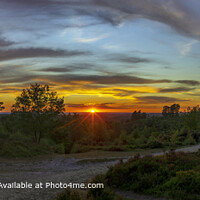Blackdown Sunset Panorama, Summer, South Downs