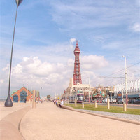 Buy canvas prints of Blackpool Tower and Oar by Sarah Couzens