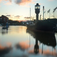 Buy canvas prints of Hull Marina at Sunset by Sarah Couzens