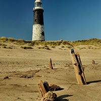 Buy canvas prints of  Spurn Point Lighthouse by Sarah Couzens