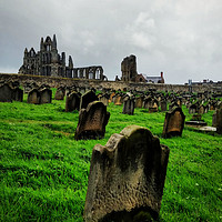 Buy canvas prints of Whitby Graveyard by Sarah Couzens