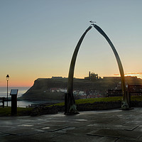 Buy canvas prints of Whitby Whalebone Golden Hour by Sarah Couzens