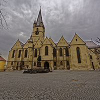 Buy canvas prints of Evangelical Cathedral Sibiu Romania by Adrian Bud