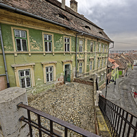 Buy canvas prints of Old building near the Lies bridge Sibiu Romania by Adrian Bud