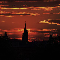 Buy canvas prints of The Silhouette of the Old Town Sibiu Romania by Adrian Bud