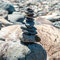 Buy canvas prints of Small Pebble Tower by James Lavott
