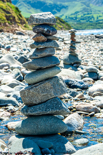 Two Pebble Towers Picture Board by James Lavott