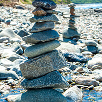 Buy canvas prints of Two Pebble Towers by James Lavott