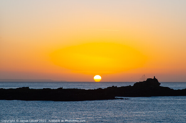Sunrise Over St Clementine's Isle Mousehole Picture Board by James Lavott