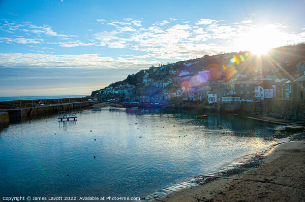 Sunset At Mousehole Picture Board by James Lavott
