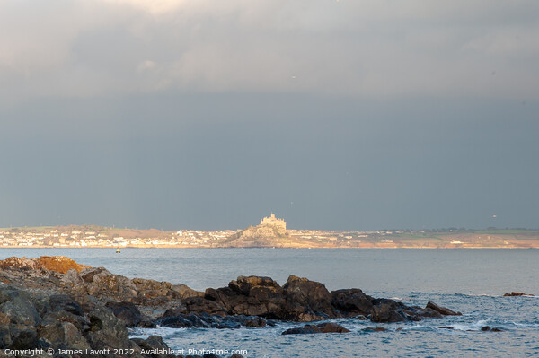 St Michael's Mount From Mousehole Picture Board by James Lavott