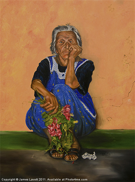 The Parga Flower Seller Picture Board by James Lavott