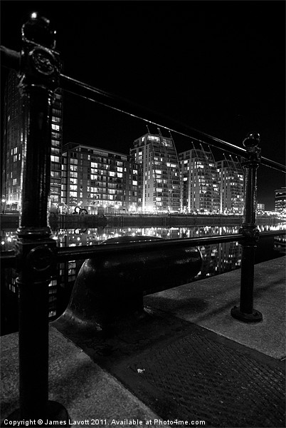 Salford Quay Hand Rails Picture Board by James Lavott