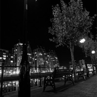 Buy canvas prints of Lamp Stand At the Quays by James Lavott