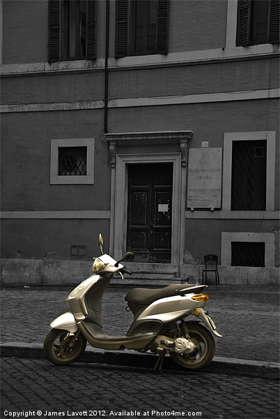 Scooter In Rome Picture Board by James Lavott