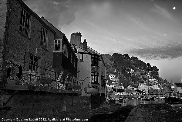 Stormy Clouds Over Polperro Picture Board by James Lavott