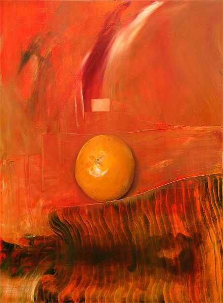 Oil Painting - Orange Picture Board by James Lavott