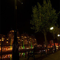 Buy canvas prints of Salford Quays By Night by James Lavott