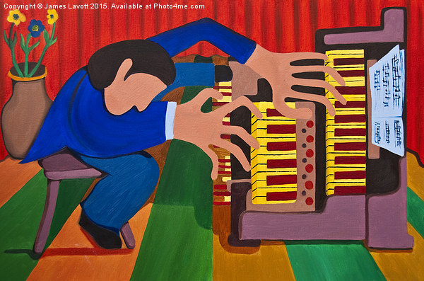  The Organ Player Picture Board by James Lavott
