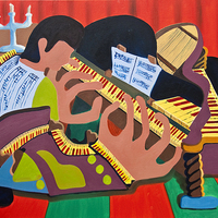 Buy canvas prints of The Piano Player by James Lavott