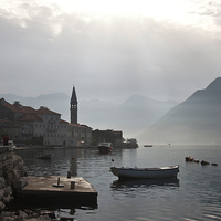 Buy canvas prints of  Perast Morning by James Lavott