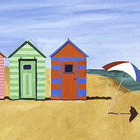 Buy canvas prints of Beach Huts II by James Lavott