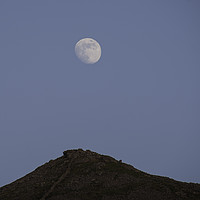 Buy canvas prints of Moon Rise Over Gyrn Goch by James Lavott
