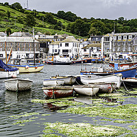 Buy canvas prints of Boats In Mevagissey Harbour by James Lavott