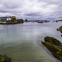 Buy canvas prints of Mevagissey Inner & Outer Harbours by James Lavott