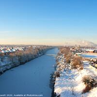 Buy canvas prints of Manchester Ship Canal Snow Scene by James Lavott