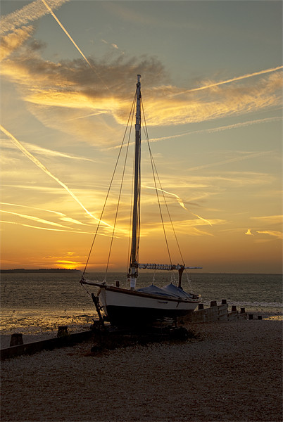 Whitstable Sunset Picture Board by James Lavott