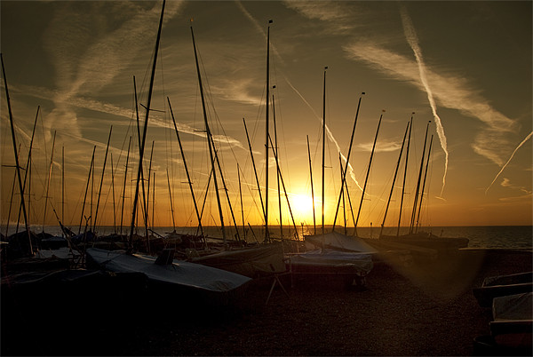 Whitstable Dinghy Club Sunset Picture Board by James Lavott