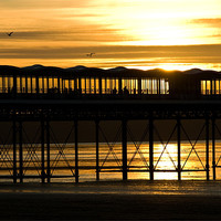 Buy canvas prints of Weston Pier by mark blower
