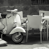 Buy canvas prints of Vespa by mark blower