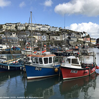 Buy canvas prints of Mevagissey Harbour  by mark blower