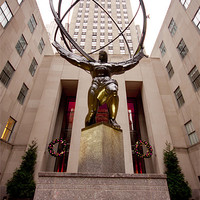 Buy canvas prints of Atlas in NYC by James Mc Quarrie
