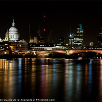 Buy canvas prints of London Skyline at night by James Mc Quarrie