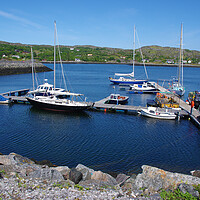 Buy canvas prints of Boats in the Harbour Lochinver by Jacqi Elmslie