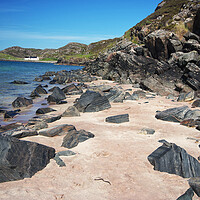 Buy canvas prints of Clashnessie Cove and Beach NC 500 Scotland by Jacqi Elmslie