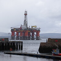 Buy canvas prints of Oil Rig Construction Scotland by Jacqi Elmslie