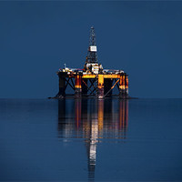 Buy canvas prints of Oil Rig In the Cromarty Firth by Jacqi Elmslie