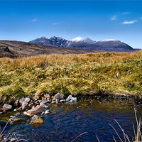 Buy canvas prints of An Teallach Across the Burn by Jacqi Elmslie