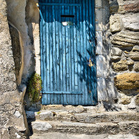 Buy canvas prints of The Old Blue Door by Jacqi Elmslie